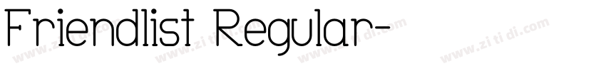 Friendlist Regular字体转换
